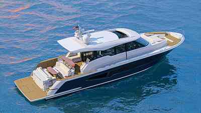 Tiara Yachts' new EX 60 has three staterooms and can hit 40 knots.