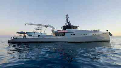 Damen Yachting 46 metre superyacht Bad Company Support for sale