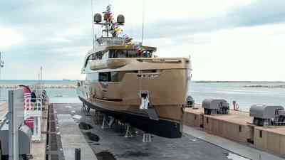 50 metre custom Columbus superyacht Anjelif launched