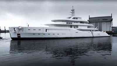 First Amels 80 super yacht arrives in the Netherlands for outfitting