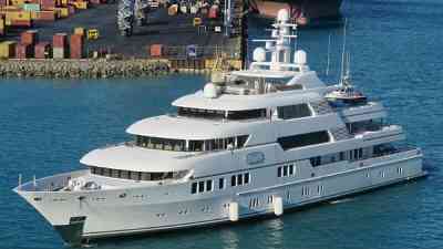 70 metre Lürssen super yacht Saint Nicolas in the Bahamas