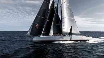 34 metre foil-assisted Baltic 111 sailing yacht Raven delivered