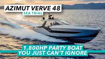 1,800hp party boat you just can&#39;t ignore | Azimut Verve 48 sea trial review | Motor Boat &amp; Yachting