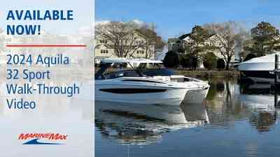 Available Now! 2024 Aquila 32 Sport Boat For Sale at MarineMax Kent Island, MD