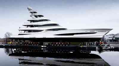 52 metre Royal Huisman super yacht Project 406 prepares for launch