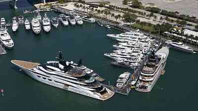 Yachts attending the Miami International Boat Show 2024