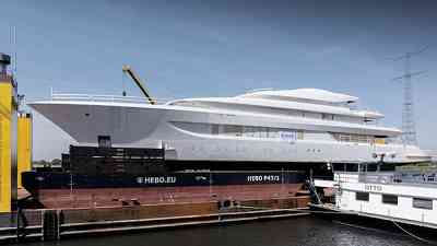 72 metre Feadship 827 super yacht Sakura seen for the first time