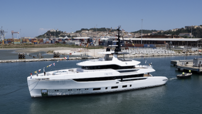 Second Columbus Atlantique 43 metre super yacht launched and named Frette