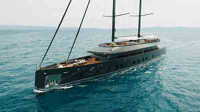 This New 170-Foot Sailing Yacht Has a Jacuzzi Hidden Beneath Its Mast