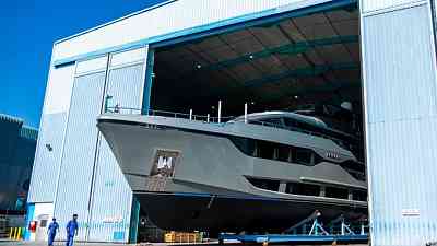 Forget Boring White. This New 123-Foot Superyacht Comes in a Sleek Custom Silver.