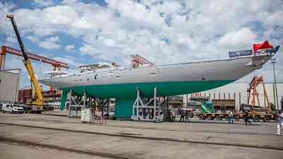 39 metre Hoek Truly Classic 128 sailing yacht Linnea Aurora launched