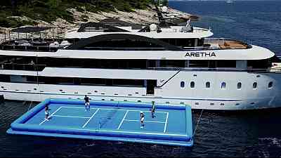 Have You Seen The Adriatic Yacht With A Floating Pickleball Court?