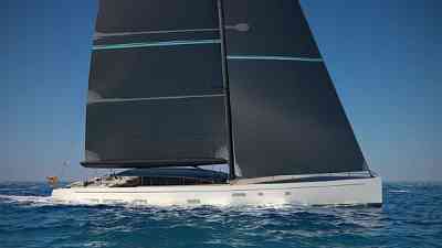 New renderings of 42 metre in-build Turquoise sailing yacht Wildcat unveiled