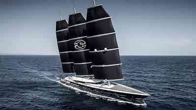 Onboard the 107m Oceanco sailing yacht Black Pearl for charter