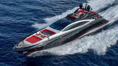 Onboard the 50 metre Overmarine super yacht Black Legend