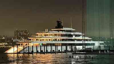 103 metre Feadship super yacht Ulysses in New York City