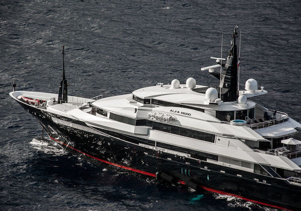 Bids entertained for abandoned 82 metre super yacht Alfa Nero