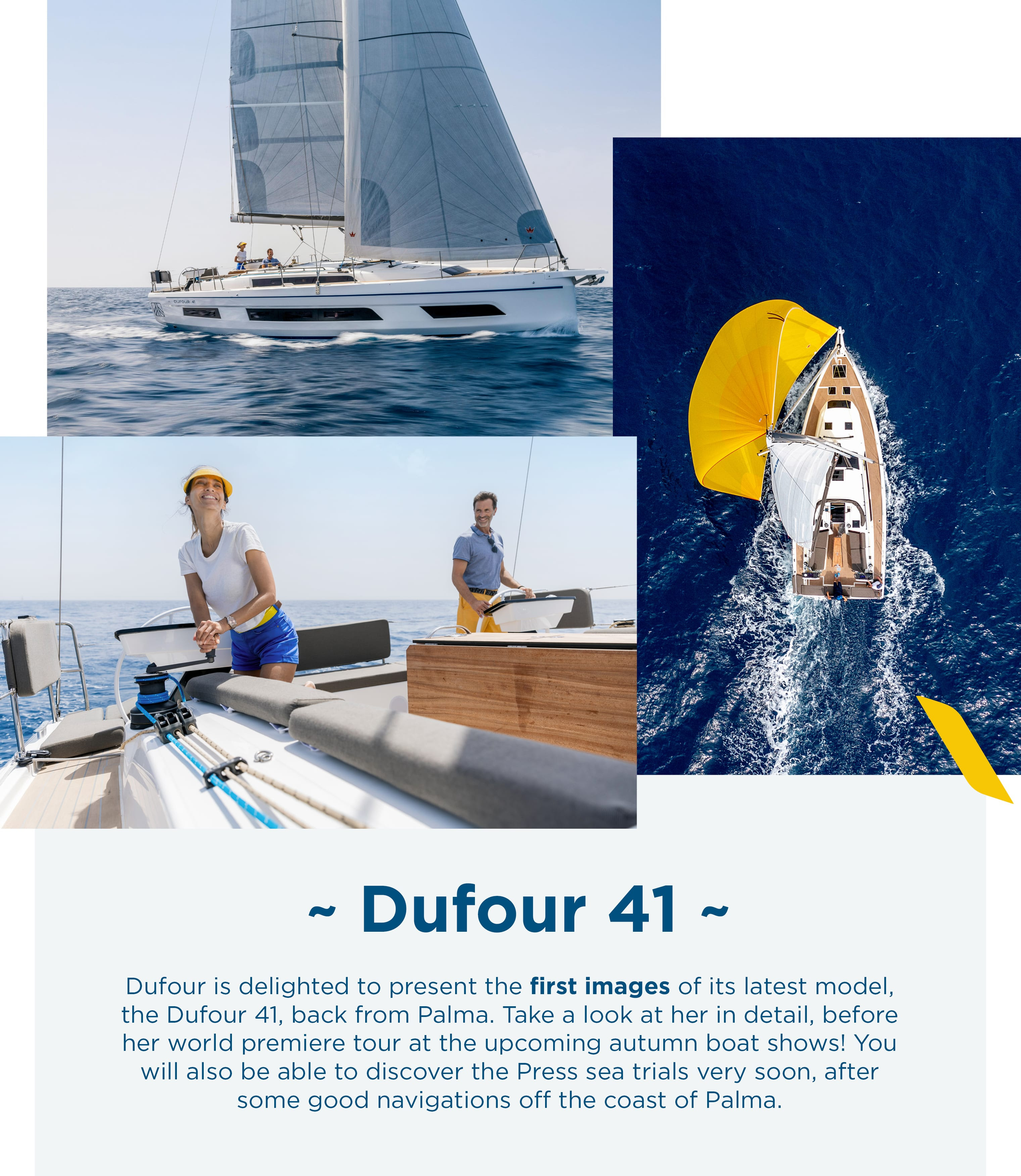 Dufour Yachts - The new Dufour 41 photos are online!