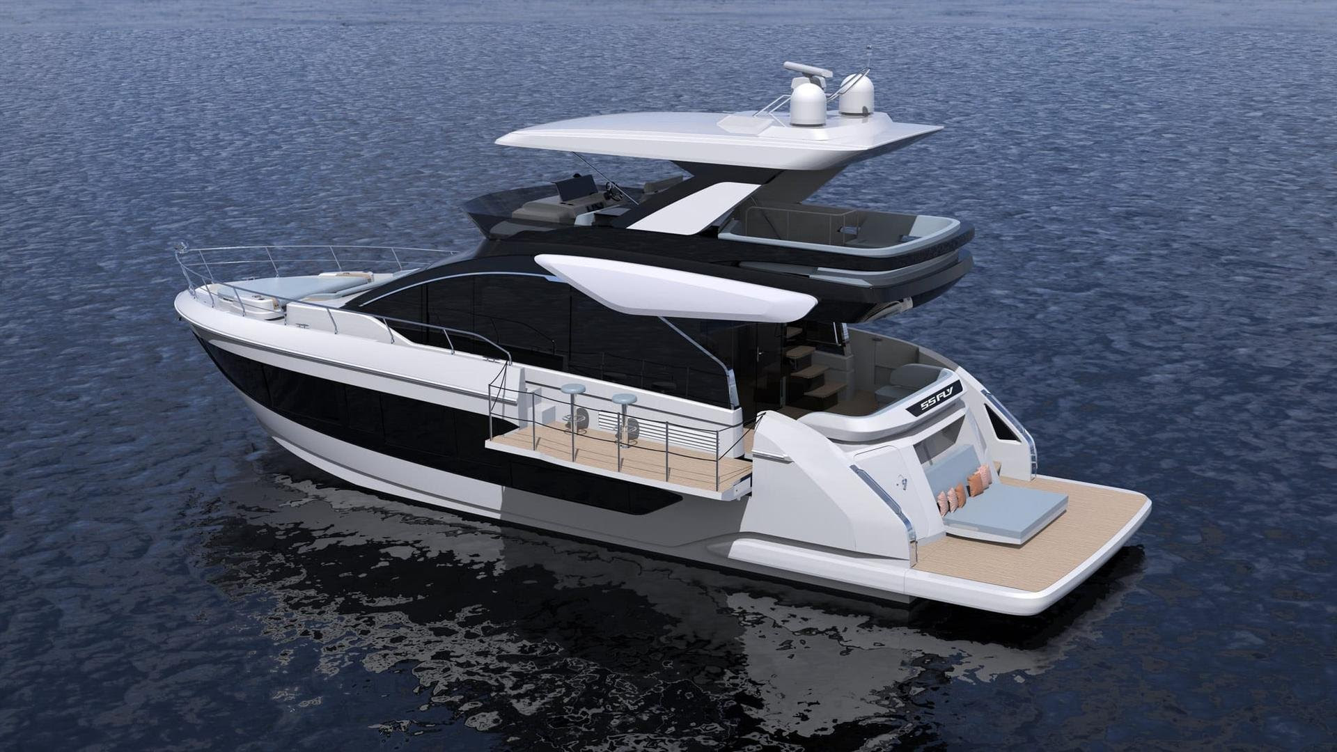 Cruisers Yachts’ new flybridge series is based off the builder’s Cantius series.