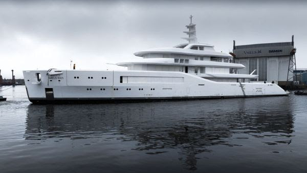 First Amels 80 super yacht arrives in the Netherlands for outfitting