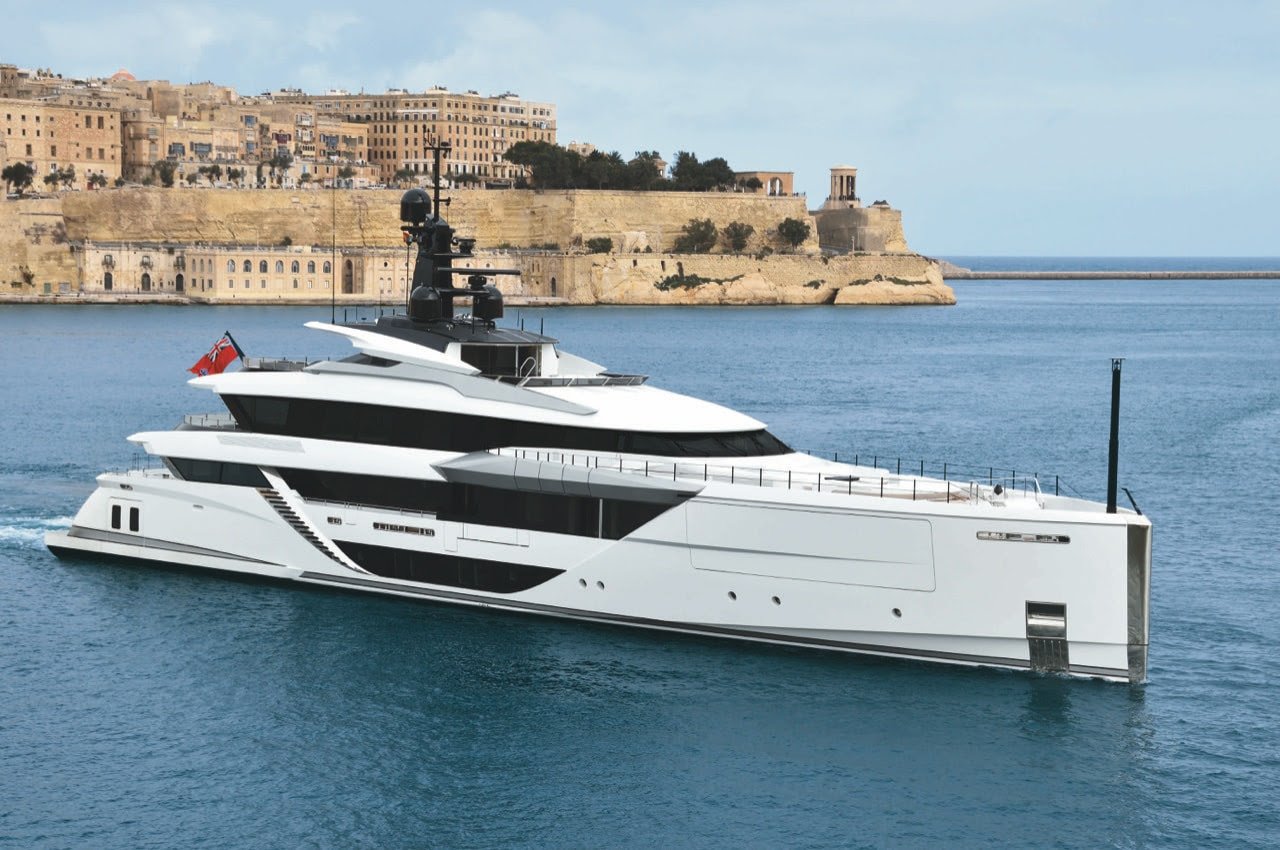 The 196-foot aluminum super yacht Comfortably Numb from CRN