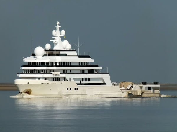 91metre Swiftships conversion yacht Voyager arrives in Bremerhaven for refit