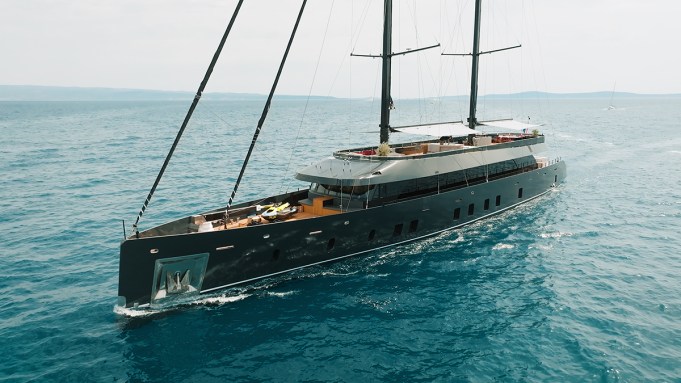 This New 170-Foot Sailing Yacht Has a Jacuzzi Hidden Beneath Its Mast