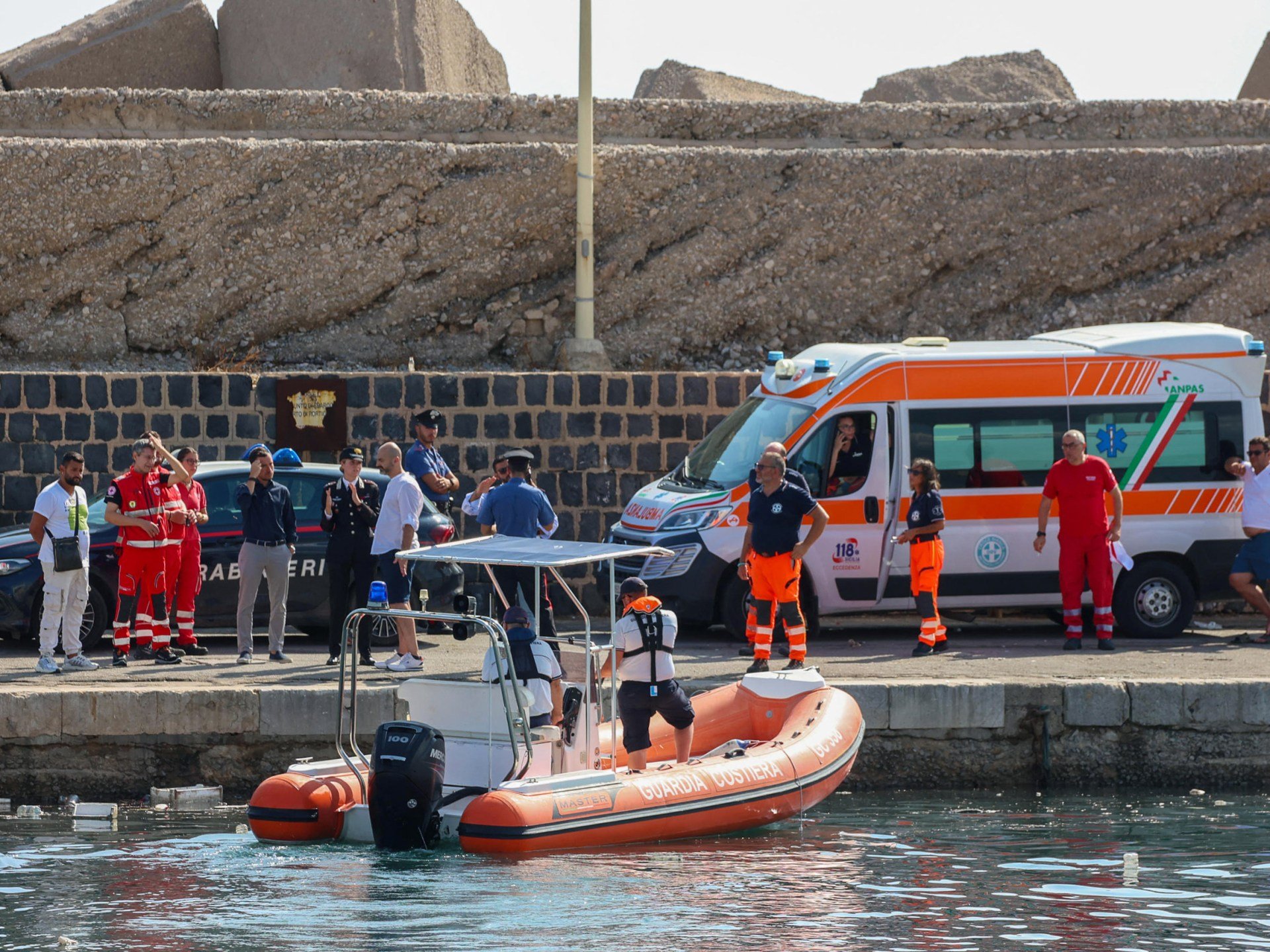 Luxury yacht sinks off Sicilian coast