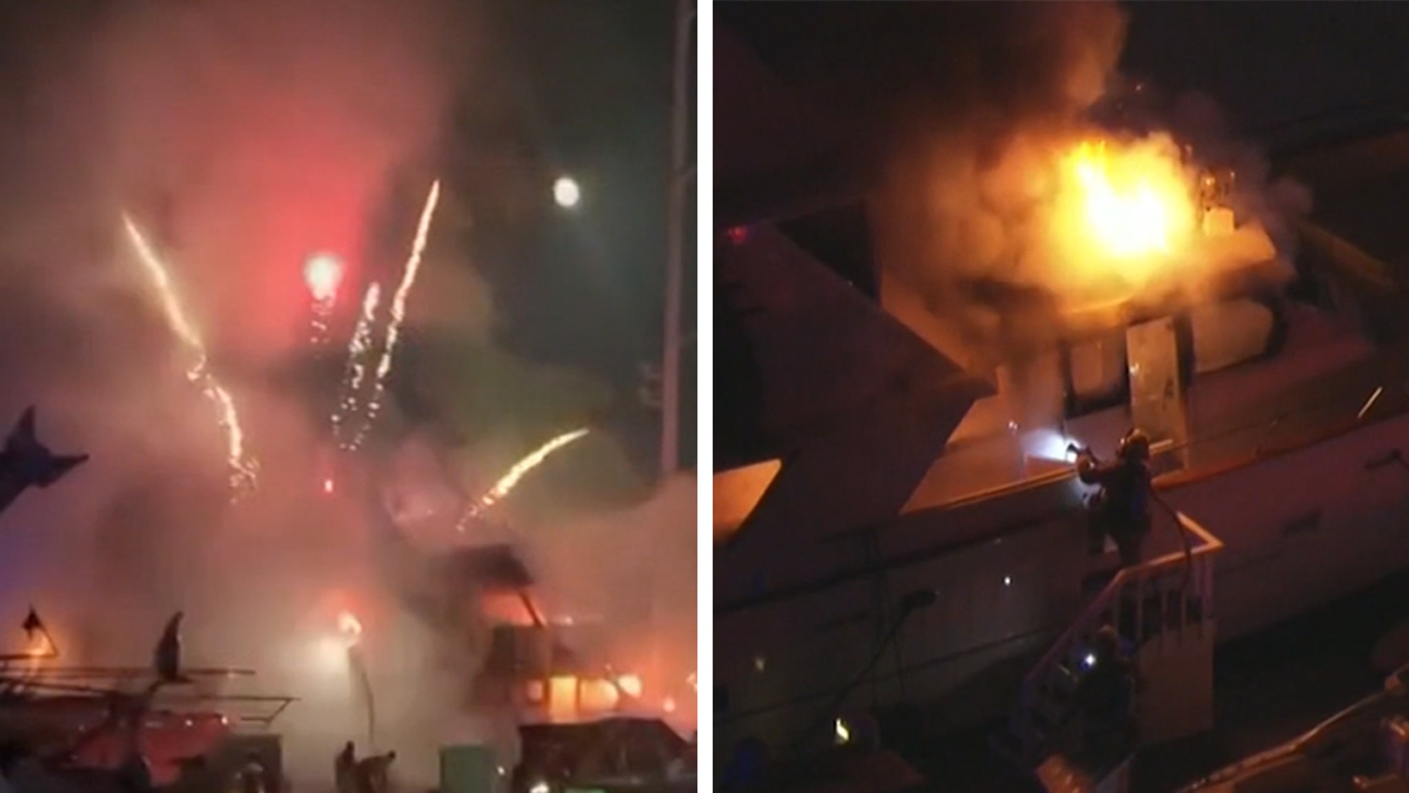 California Yacht Sinks After Fireworks Explode, Blaze Breaks Out on Video