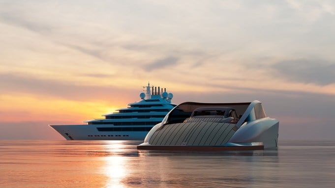 This Bonkers New Catamaran Concept Was Designed to Carry Your Bugatti Across the High Seas