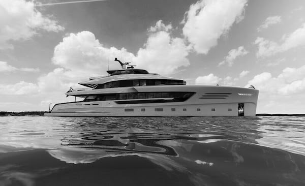 Keel of 43 metre full-custom Alia yacht Project Triple X laid