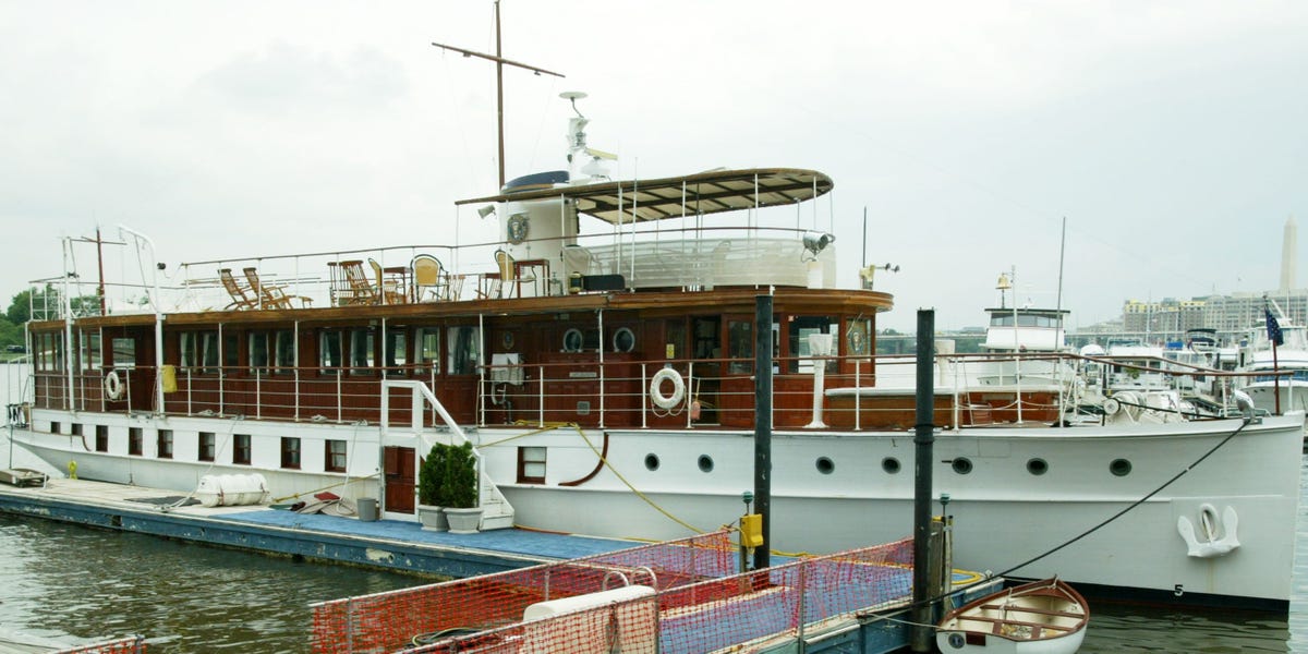 Photos show the USS Sequoia, the US presidential yacht once known as the 'floating White House'